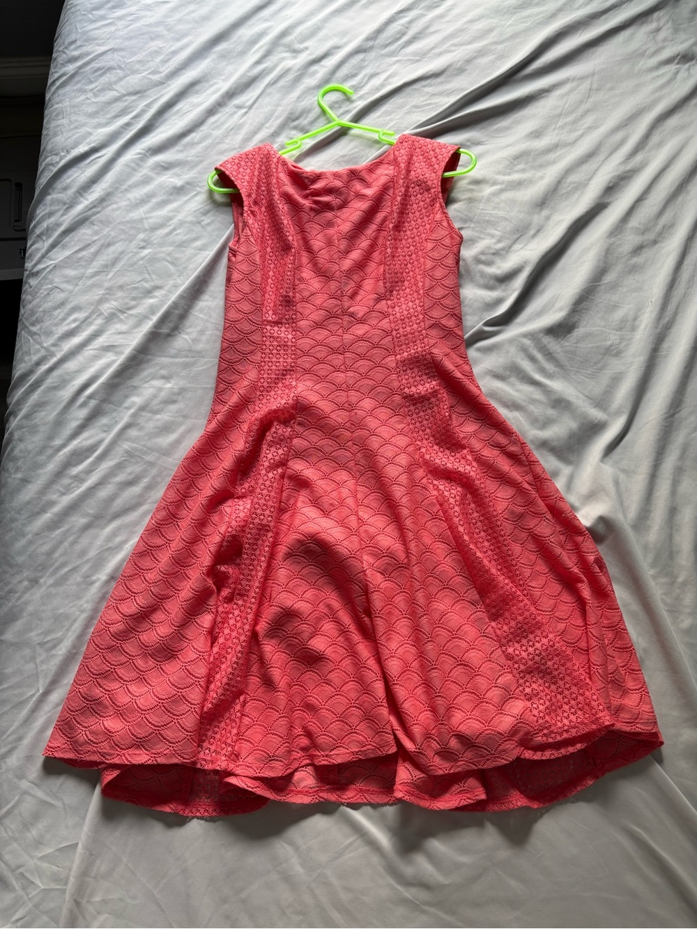 Danny & Nicole Coral Pink Fit-and-Flare Dress